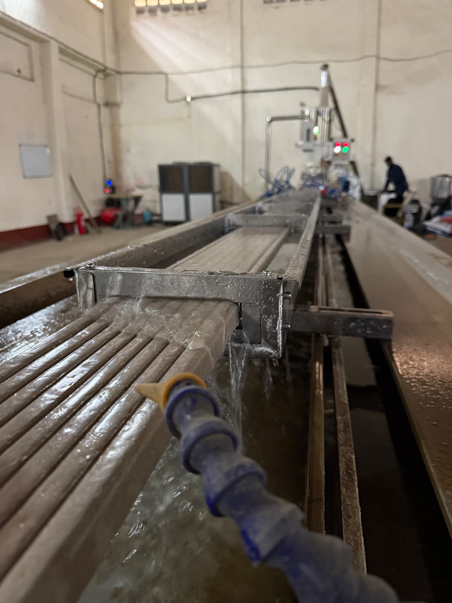 Extrusion line producing recycled plastic lumber profiles in Arusha
